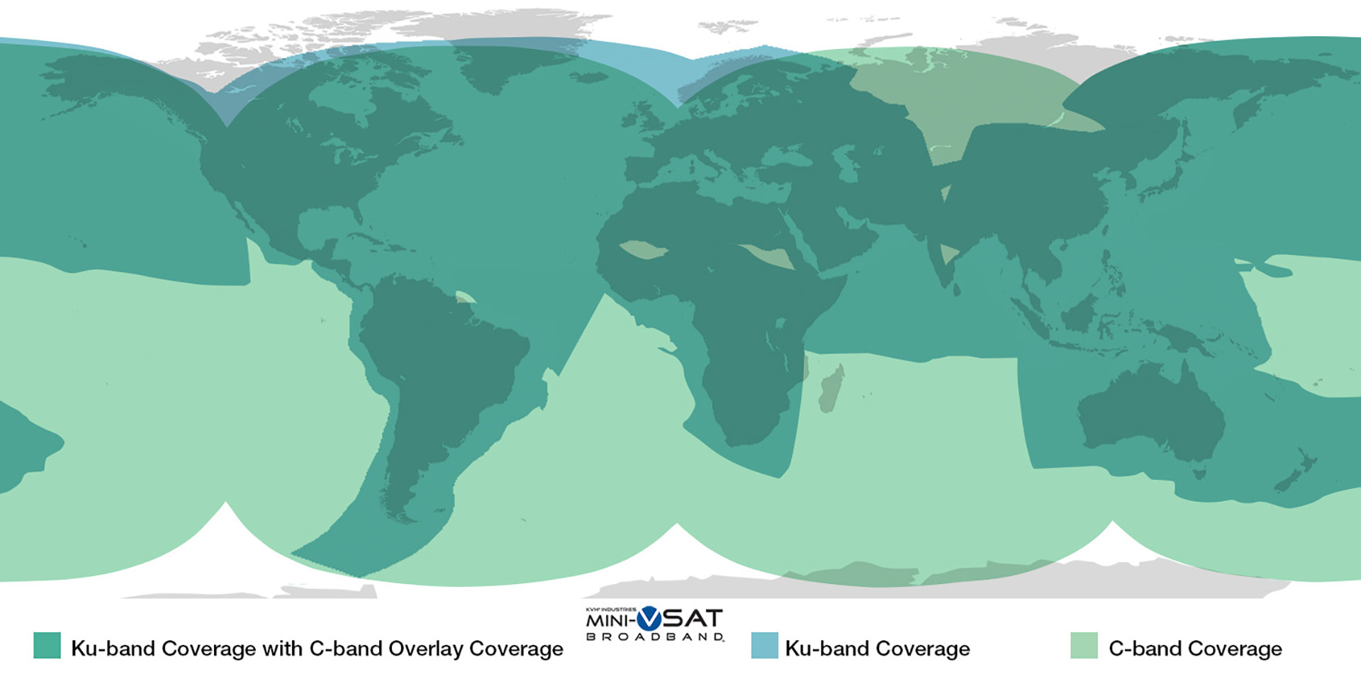 MAPA DE COBERTURA BANDA C / KU TRACPHONE V11-IP