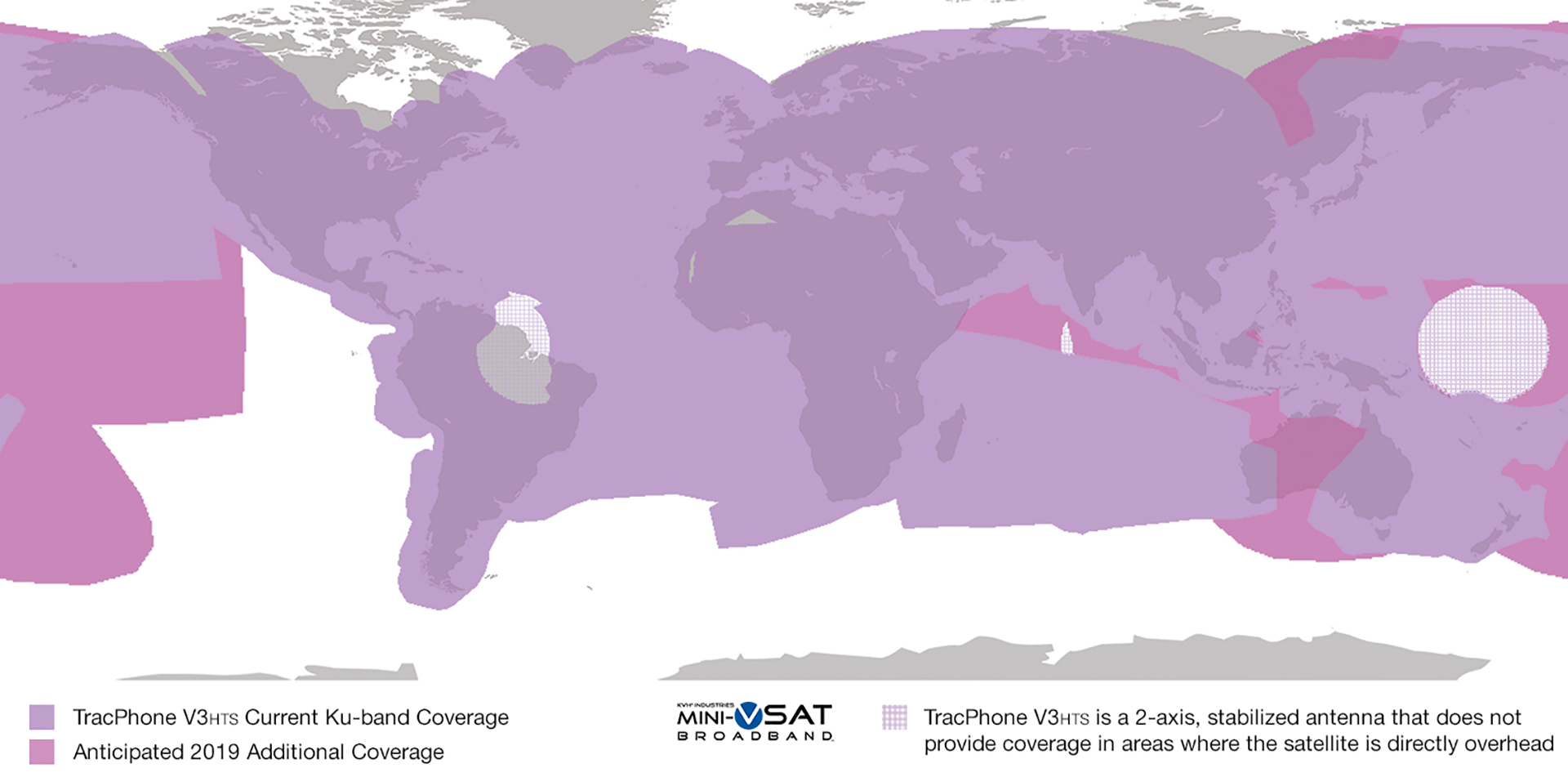 MAPA DE COBERTURA BANDA KU TRACPHONE V3-HTS